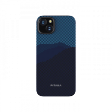 Ультра тонкий чехол Pitaka  MagEZ 4 для iPhone 15 Plus (6.7"), За горизонтом, кевлар (арамид)