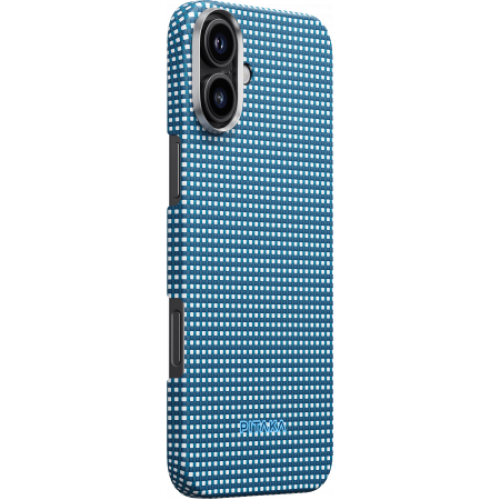 Ультра тонкий чехол Pitaka для iPhone 16 Plus, Голубой Blue