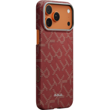 Ультра тонкий чехол Pitaka для iPhone 17 Pro Max, Красно-золотой