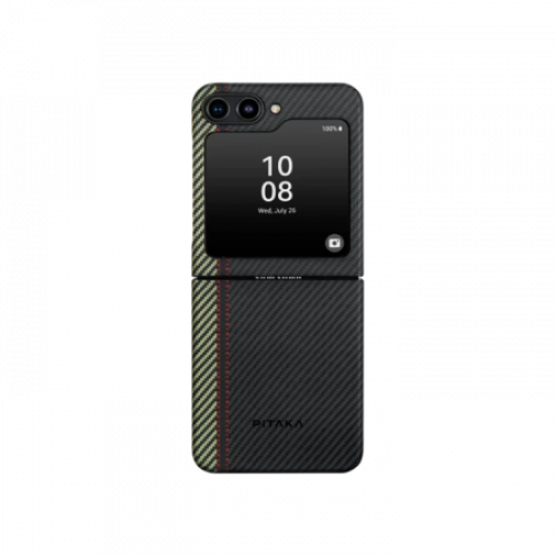 Ультра тонкий чехол Pitaka MagEZ 3 для Samsung Galaxy Z Flip5, Overture, кевлар (арамид)