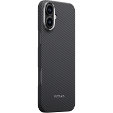 Ультра тонкий чехол Pitaka для iPhone 16 Plus, Черный