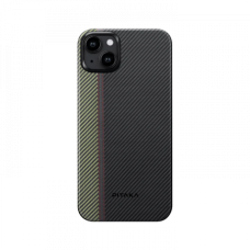 Ультра тонкий чехол Pitaka MagEZ 4 для iPhone 15 Plus (6.7"), Overture, кевлар (арамид)