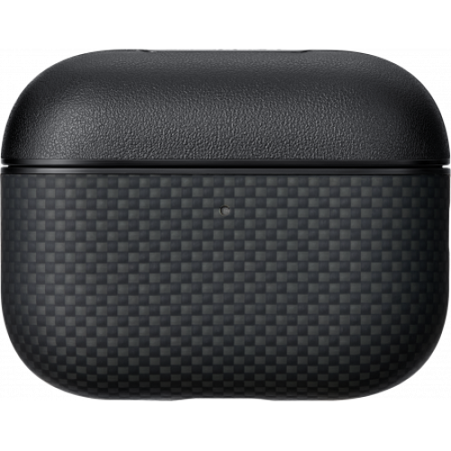 Ультра тонкий чехол Pitaka из арамидного волокна и кожи для AirPods Pro 3, Черный