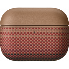 Ультра тонкий чехол Pitaka из арамидного волокна и кожи для AirPods Pro 3, Закат